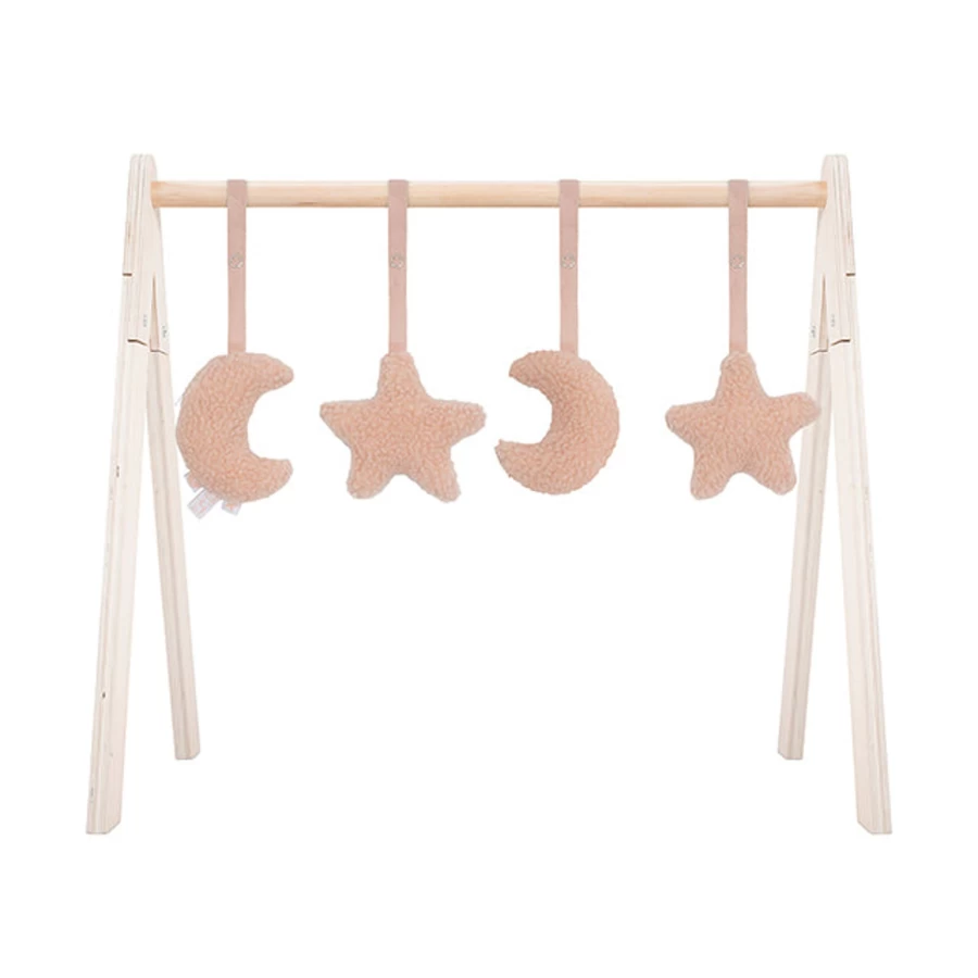 Jollein Baby Gym Toys for Newborns - Soft Playmat with Hanging Toys, Sensory Activity Gym for Infant Development, Foldable & Portable