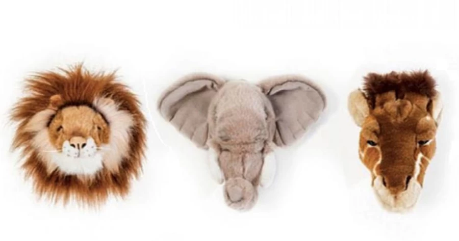 "Wild & Soft Safari Wall Trophy Gift Box – Unique Animal-Themed Decor & Present"