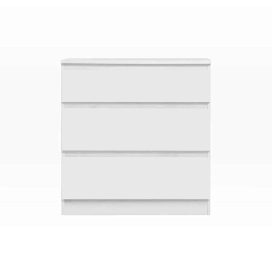 IKEA Malm 3-Drawer White Dresser - Slim Modern Bedroom Chest of Drawers