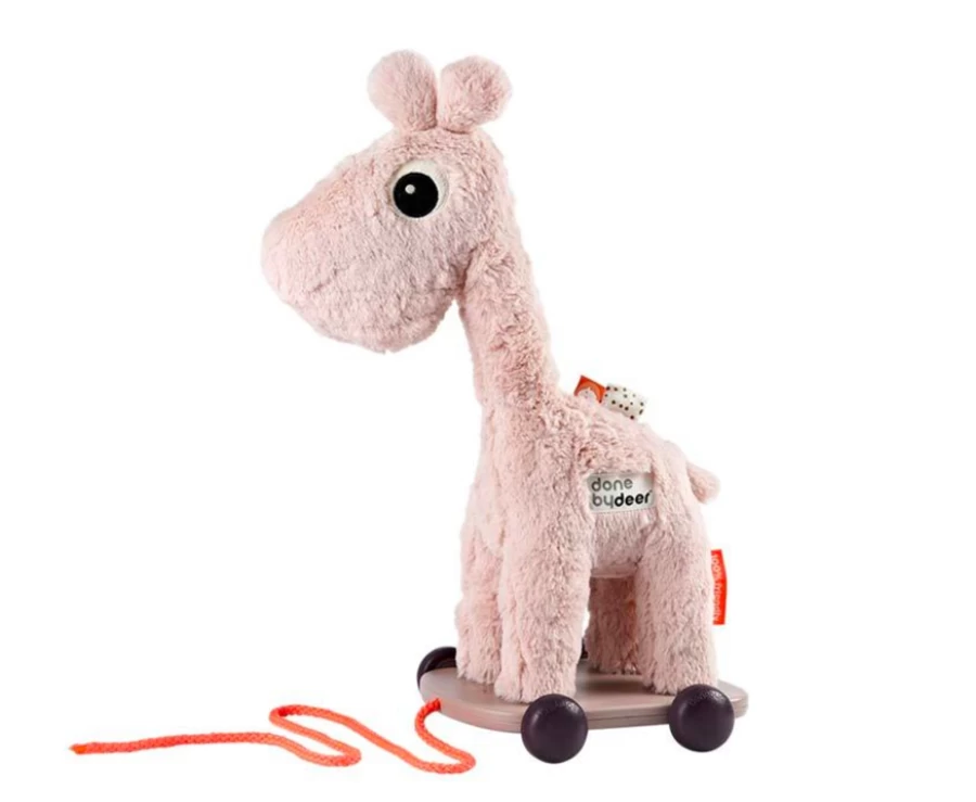 "Done by Deer Pull Along Toy – Adorable Animal-Shaped Pull Toy for Toddlers"