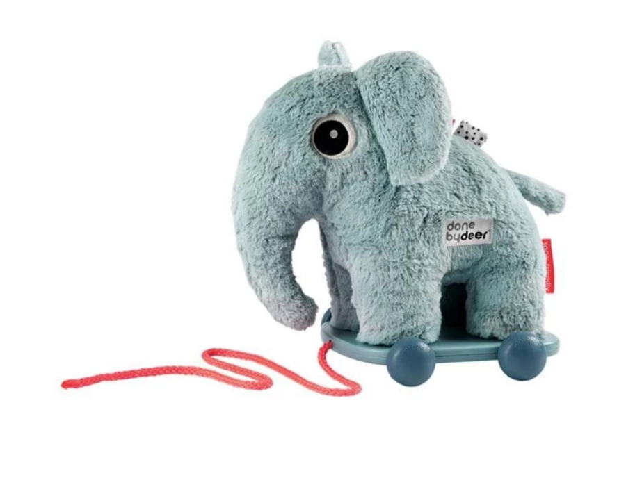 "Done by Deer Pull Along Toy – Adorable Animal-Shaped Pull Toy for Toddlers"