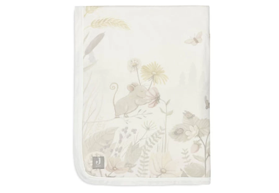 Jollein Velvet Fleece Blanket 75x100 Inches - Dreamy Mouse Color Cozy Soft Cradle Throw