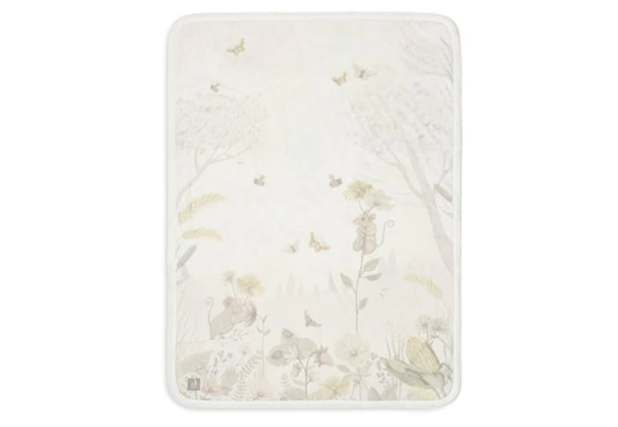 Jollein Velvet Fleece Blanket 75x100 Inches - Dreamy Mouse Color Cozy Soft Cradle Throw