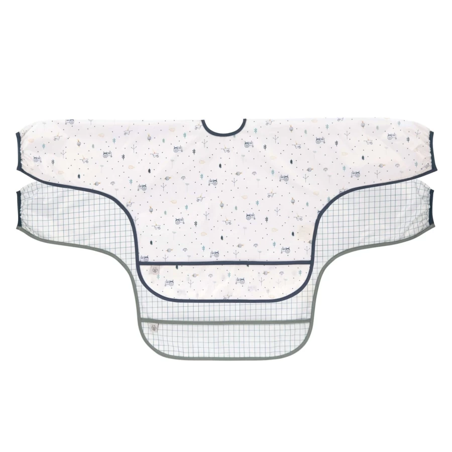 Lässig 2-Pack Long Sleeve Baby Bibs – Soft & Absorbent Feeding Bibs for Infants