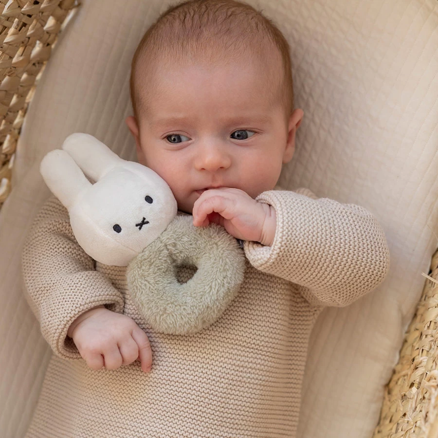 Little Dutch Miffy Rattle Soft Fluffy Baby Toy