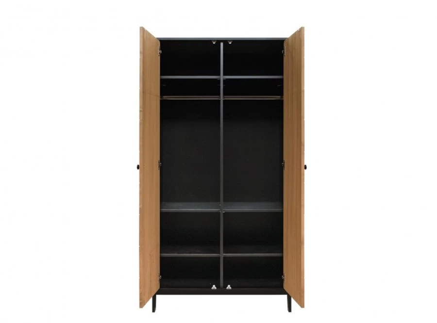 Bopita Vintage Honey 2 Door Wardrobe - Classic Wooden Storage Cabinet for Bedroom