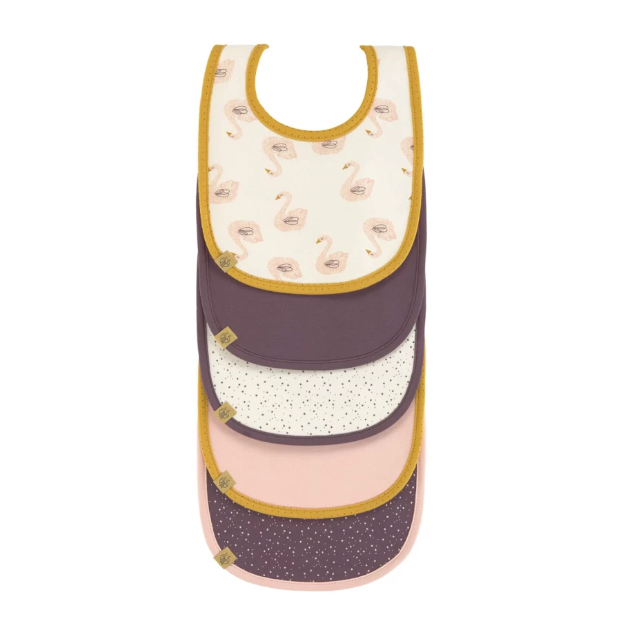 Lässig Baby Bibs 5-Pack - Soft, Absorbent & Stylish Feeding Bib Set for Infants