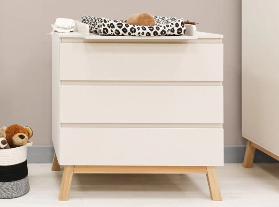 Bopita 3-Drawer Dresser in Saba Dune Natural Finish - Modern Bedroom Storage Furniture