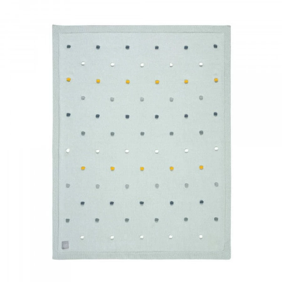 Lässig Dots Knitted Baby Blanket 80x110 cm - Soft Organic Cotton Comfort for Nursery & Stroller