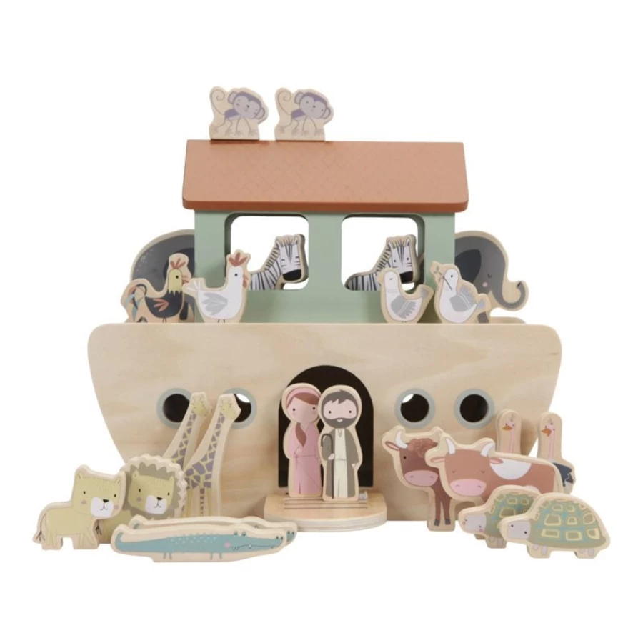 Little Dutch Noah's Ark Wooden Toy - Classic Biblical Play Set for Kids