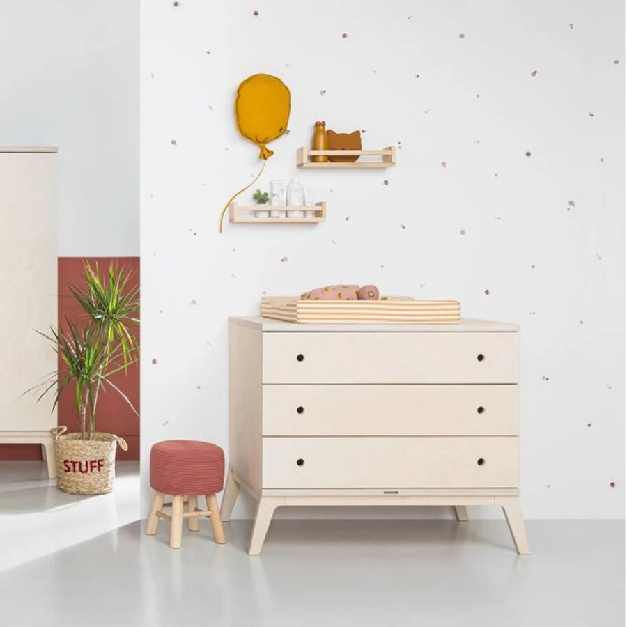 Kidsmill Fay 3-Drawer Chest for Kids - Sturdy & Stylish Nursery Storage Solution