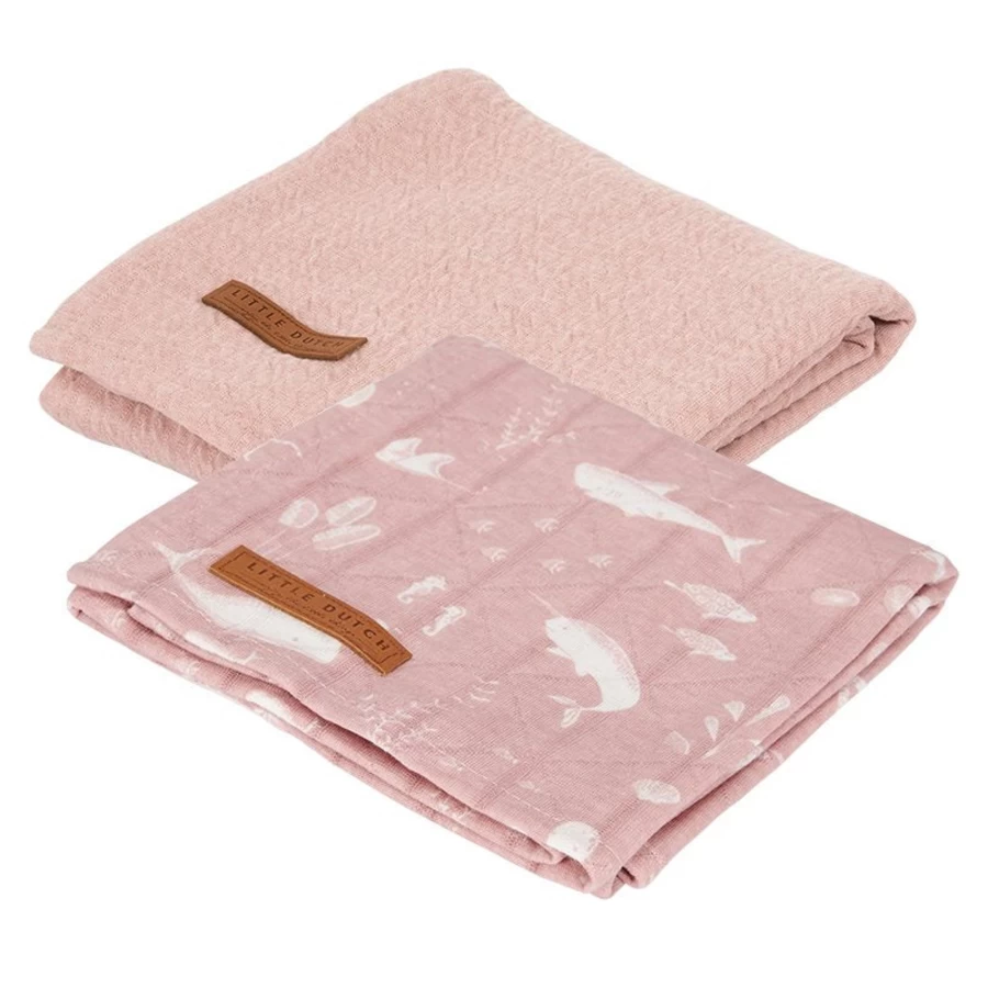 Little Dutch Swaddle Blanket 70x70 cm - Soft Baby Wrap for Newborns