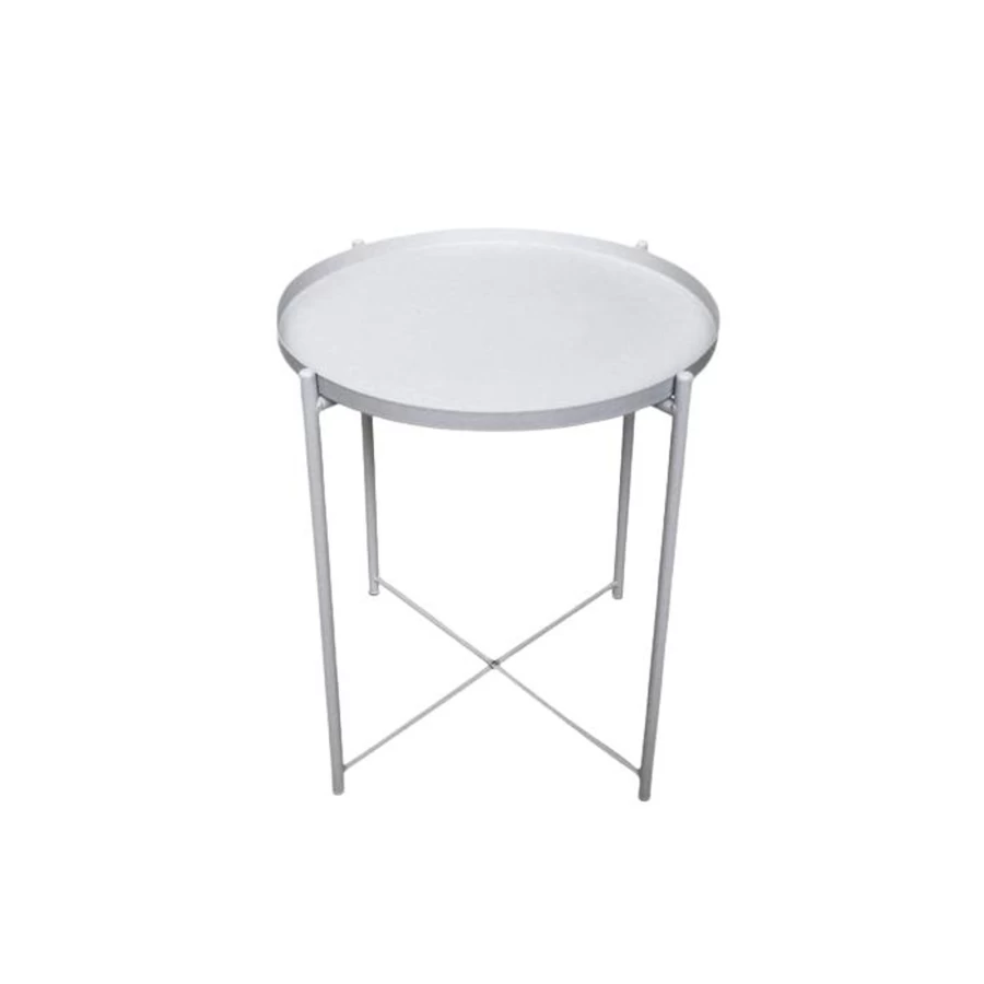 Ikea Gladom White Side Table - Modern & Compact End Table for Living Room, Bedroom