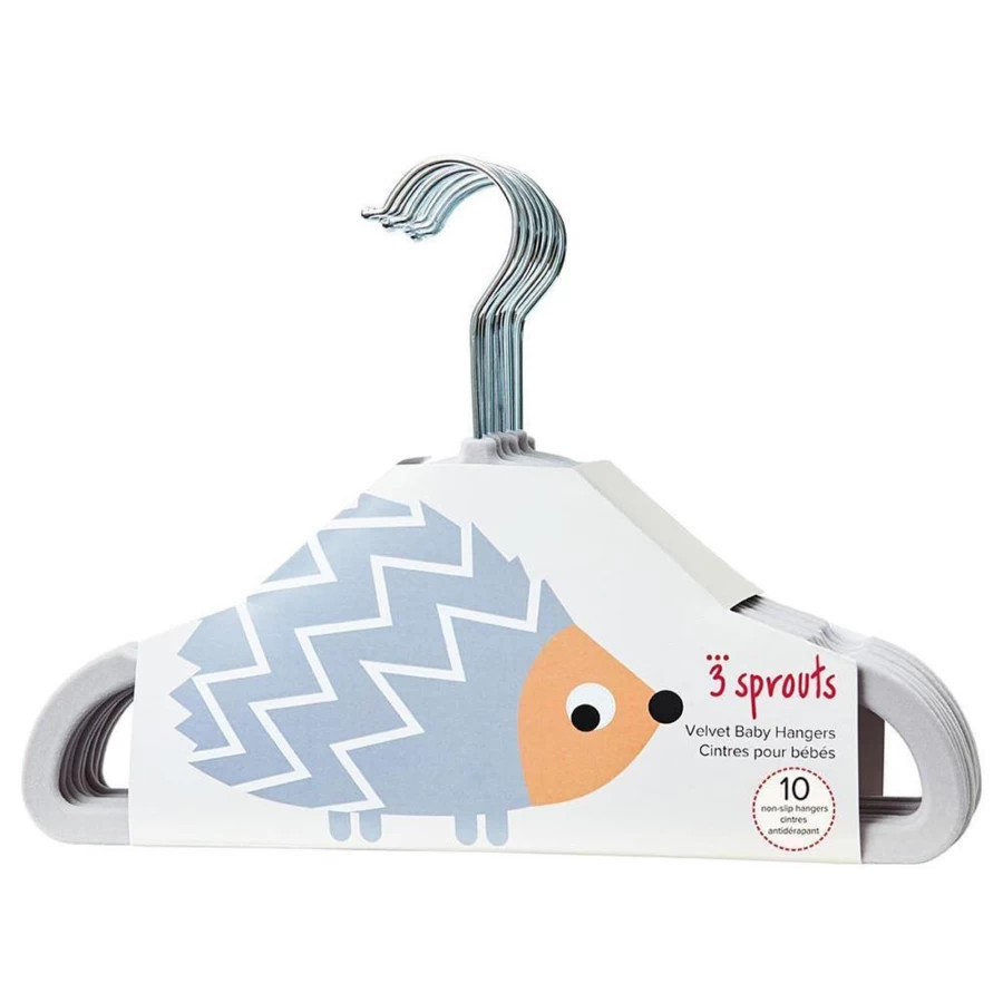 3Sprout Space-Saving Closet Hanger Set - Durable, Non-Slip Hangers for Organized Wardrobe