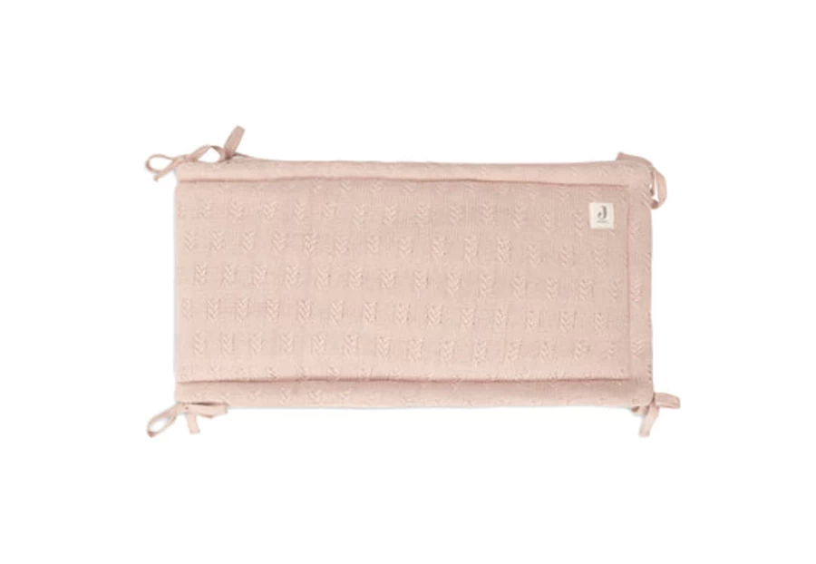Jollein 180x30cm Grain Knit Baby Cot Bumper - Soft Crib Rail Cover for Nursery Safety