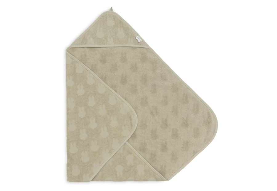 Jollein Miffy Bunny Hooded Bath Cape for Kids - Soft Terry Cloth 75x75 cm, Cute Baby Towel Poncho