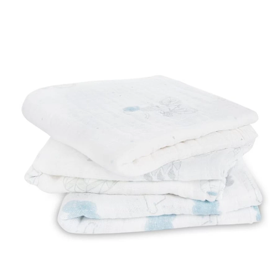 Aden & Anais 3-Pack Soft Muslin Swaddle Squares for Babies - Breathable & Lightweight Nursery Essentials