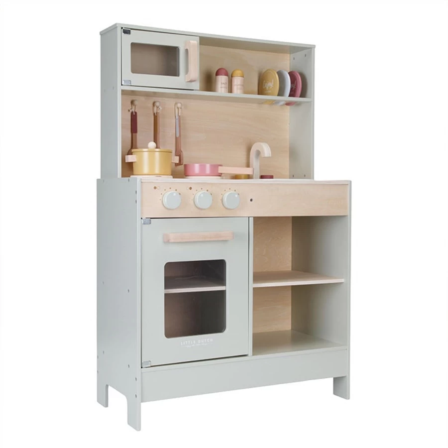 Little Dutch Play Kitchen in Mint - FSC Certified Wooden Toy for Kids