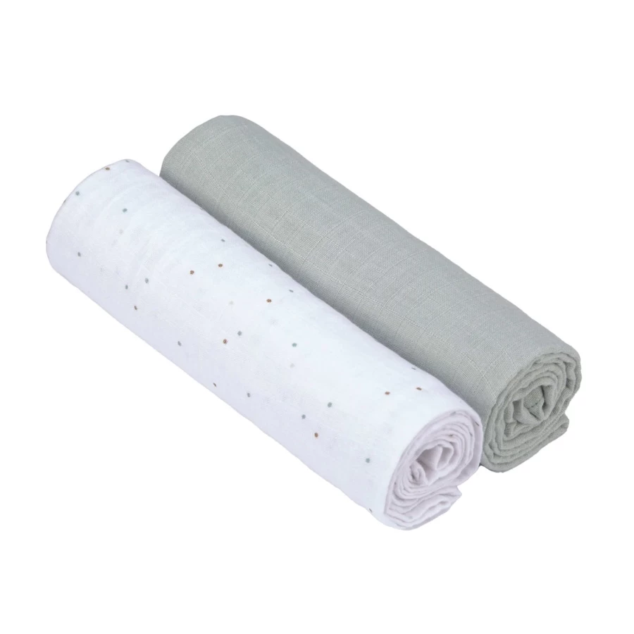 Lässig Swaddle & Burp Cloth Set - Extra Large, Soft & Absorbent Baby Wrap and Burping Cloth