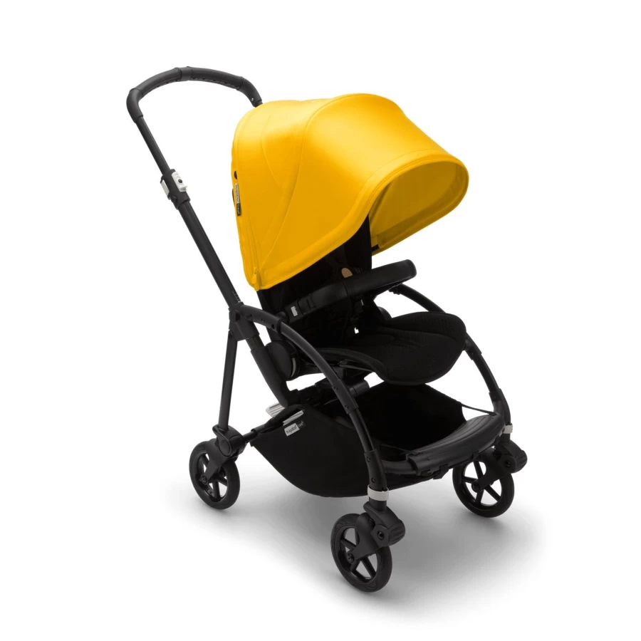 Bugaboo Bee6 Stroller Complete Set in Black and Yellow | Lightweight Compact Travel System