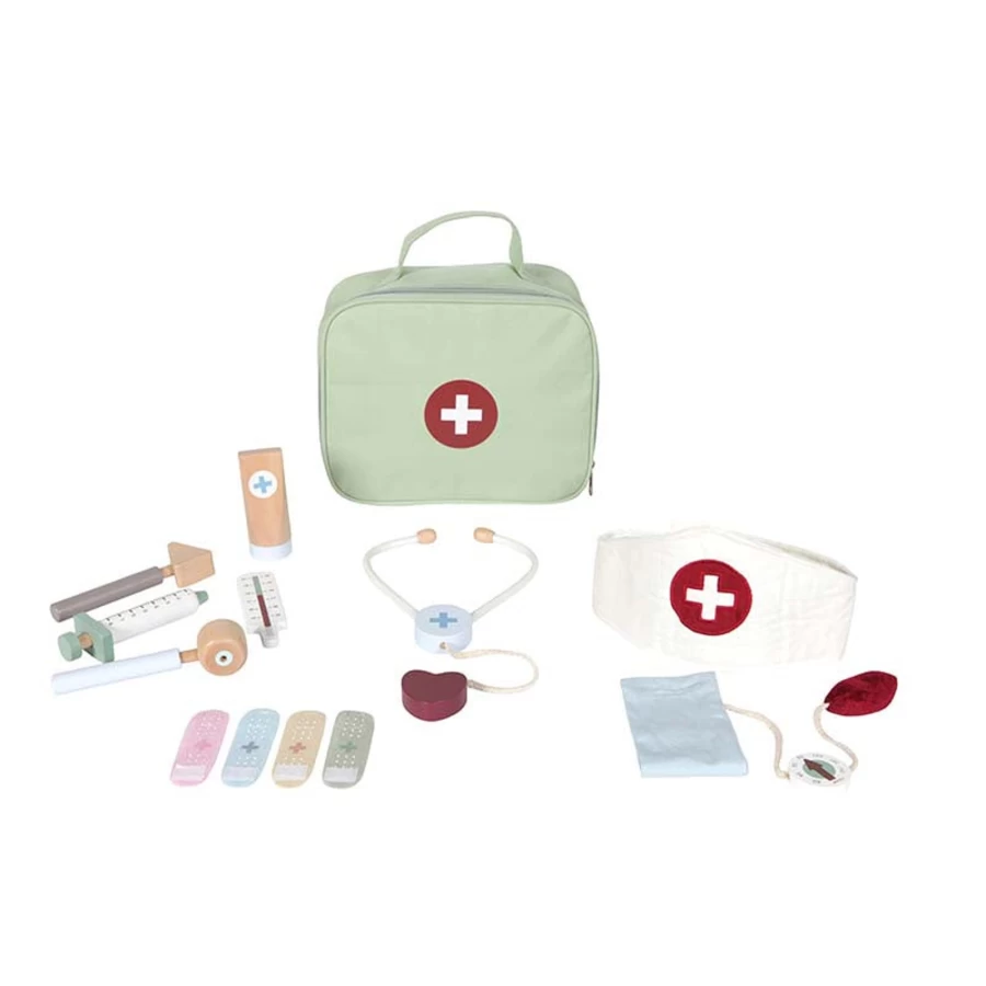 Little Dutch Doctor Play Set for Kids - Pretend Play Medical Kit with Realistic Tools