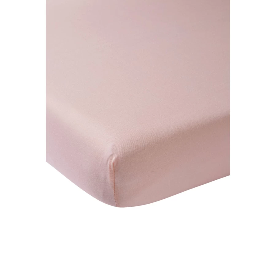 Meyco Jersey Fitted Sheet 140x70cm - Soft Stretchable Cotton Bed Sheet for Deep Mattress - Single Size