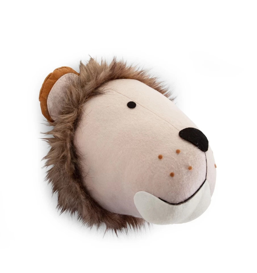 Childhome Lion Felt Wall Trophy for Kids - Decorative Nursery Award