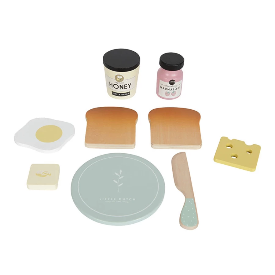 Little Dutch Wooden Toy Toaster - Pretend Play Kitchen Set for Kids