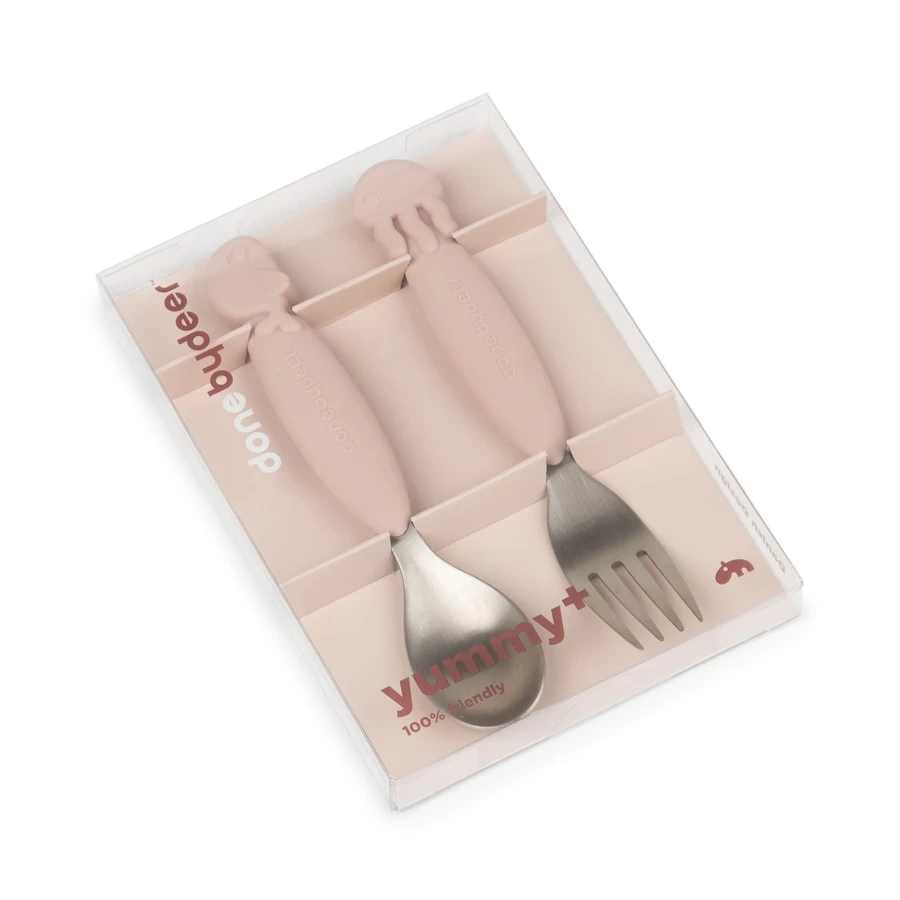 Done by Deer YummyPlus Sea Friends Baby Spoon & Fork Set - BPA-Free Toddler Feeding Utensils
