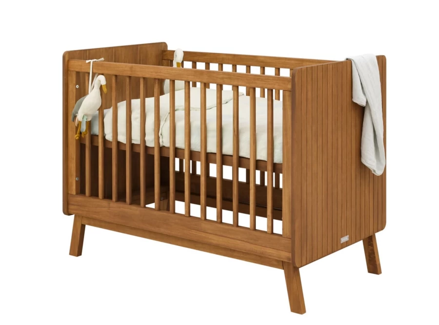 Bopita Senna Rose Wood Cot Bed 120cm X 60cm for Babies and Toddlers