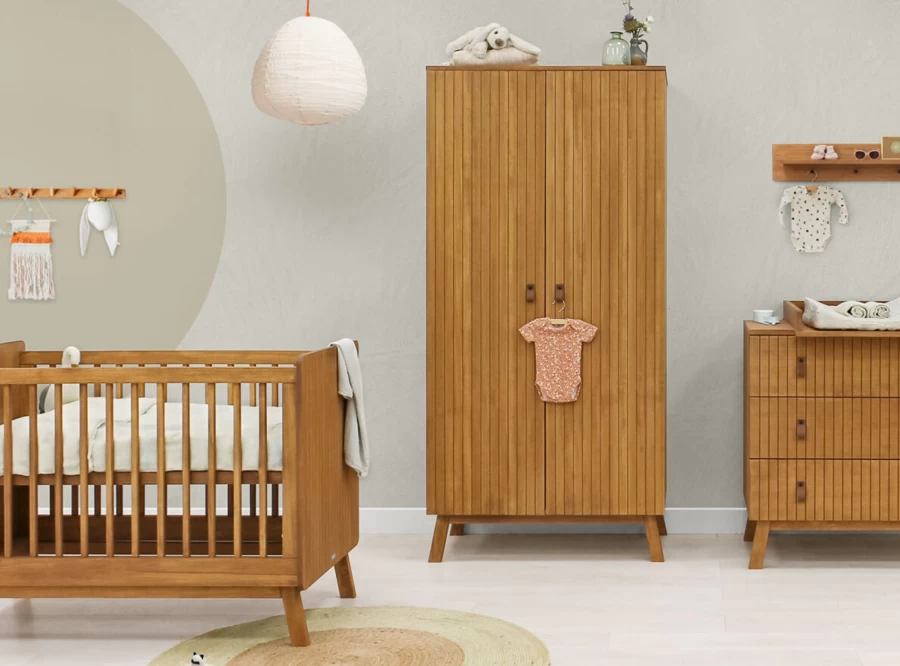Bopita Senna Rosewood 2-Door Wardrobe for Bedroom Storage