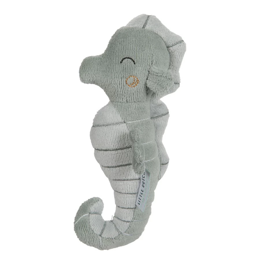 Little Dutch Ld Rattle Seahorse Baby Toy - Soft Musical Sensory Plush for Newborns & Infants