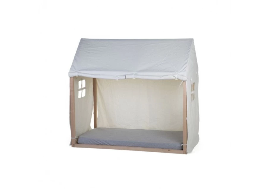 Childhome White Bed Frame House Cover for Kids 70 X 140 cm - Playful Cottage Design