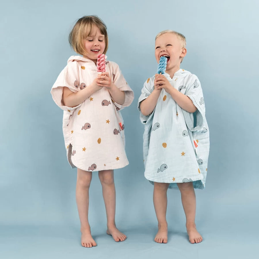 Done by Deer Premium Beach Poncho for Kids - Quick-Dry, UV Protection & Lightweight Travel Essential