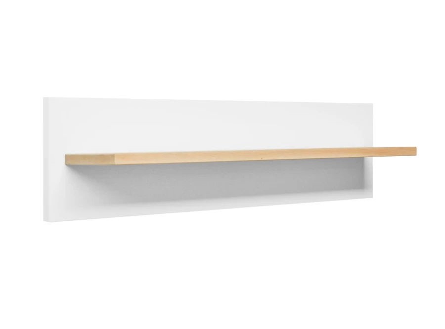 Bopita Fenna Wall Shelf - White/Natural Finish - Modern Floating Shelves by Bopita