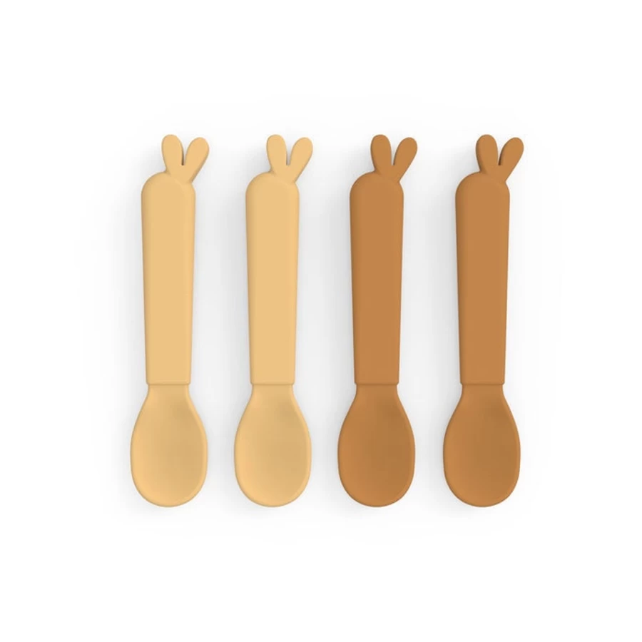 Done by Deer Kiddish 4-Pack Baby Spoons - Lalee Soft-Tip Feeding Utensils for Infants