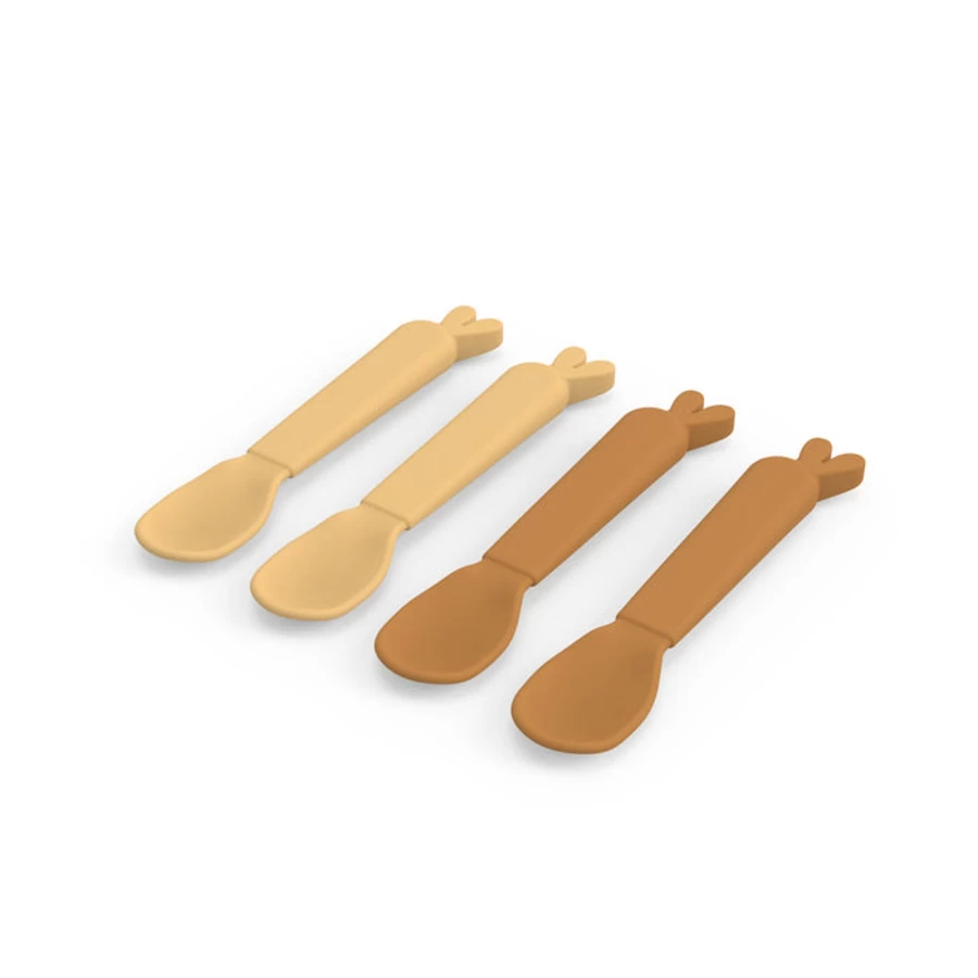 Done by Deer Kiddish 4-Pack Baby Spoons - Lalee Soft-Tip Feeding Utensils for Infants