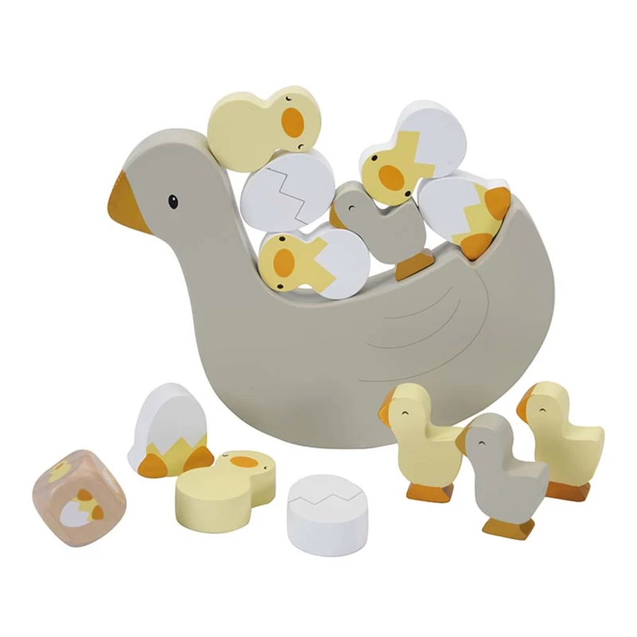 Little Dutch Balance Game for Kids - Fun Wooden Goose Board Activity for Toddlers
