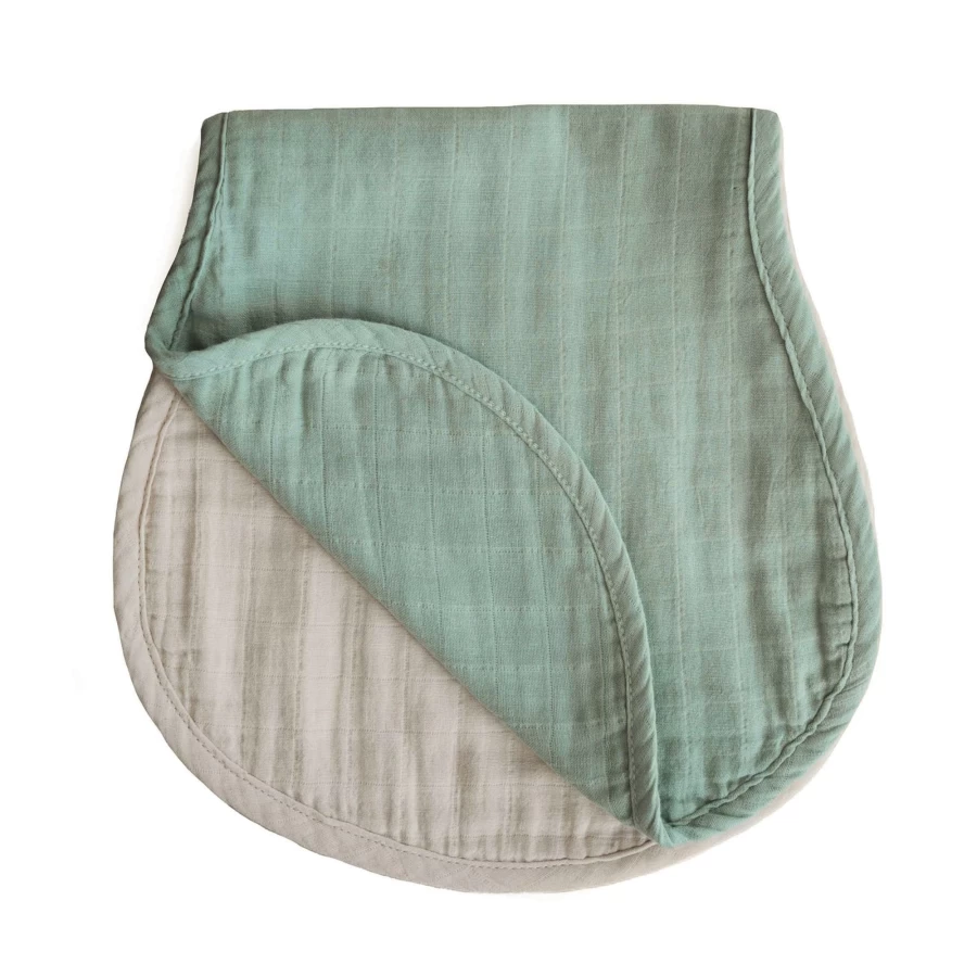 Mushie Organic Cotton Burp Cloths - Soft Absorbent Baby Bibs for Drool and Spit Up - Eco-Friendly Unisex Newborn Essentials